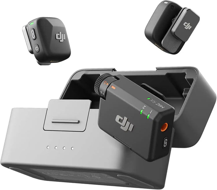 DJI Mic Mini 2 (2TX+1RX+Charging Case) | Compact Wireless Mic with HQ Audio| 3 Voice Tones & 48H Battery