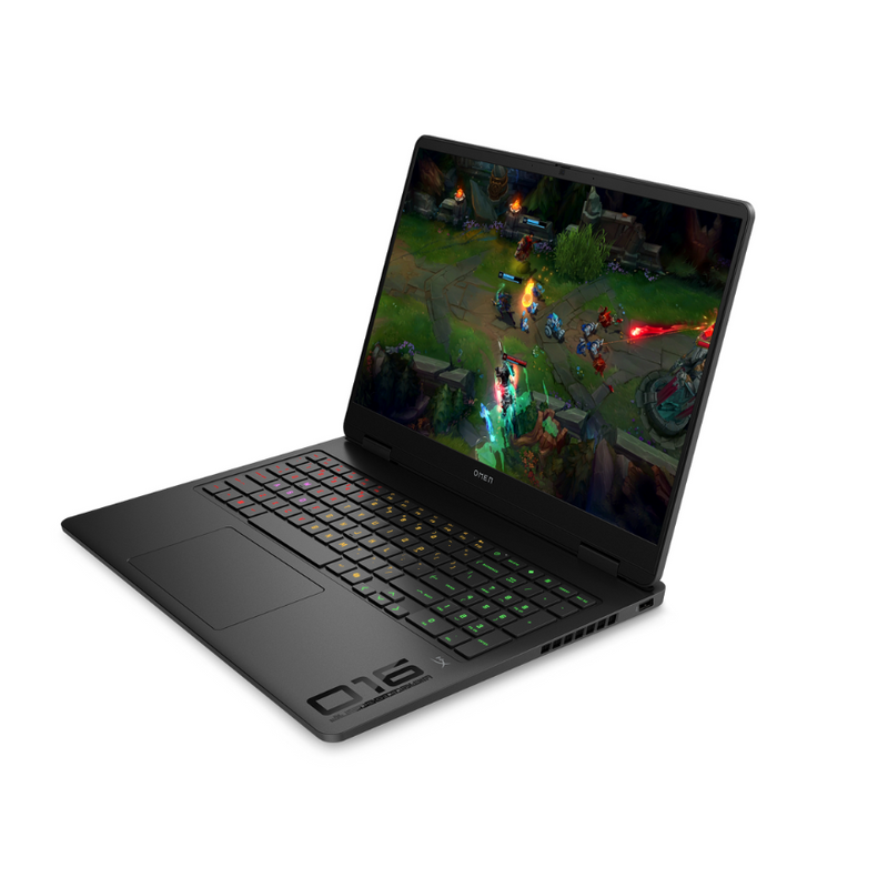 HP HP Omen 16 Laptop | Intel Core Ultra i9-14900HX Processor | 32 GB RAM DDR5 | 1 TB SSD NVMe | NVIDIA GeForce RTX 5070 8 GB Dedicated GPU | 16" WQXGA Display | Hyper X — angle 3 view