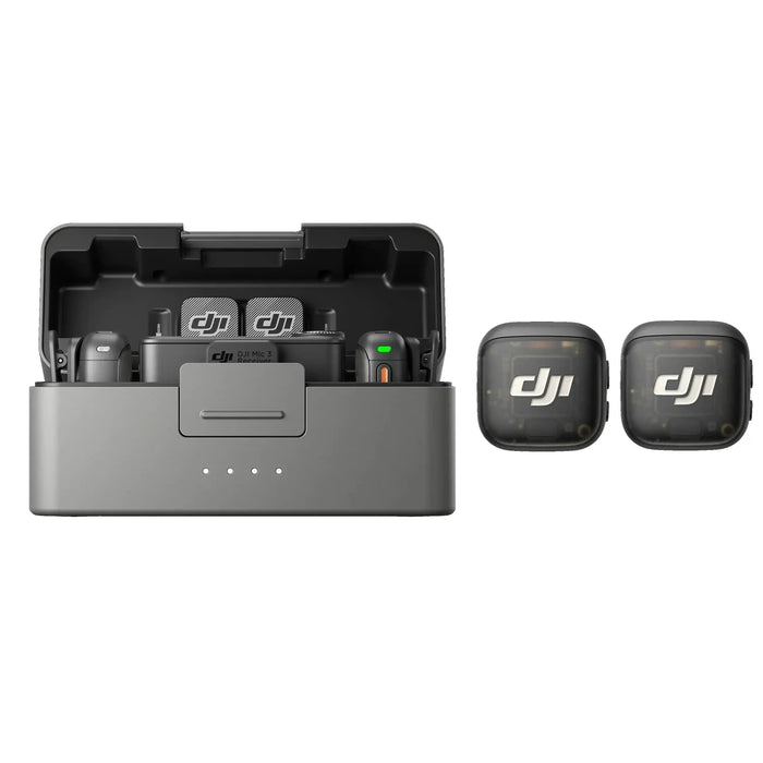DJI Mic 3 |2TX + 1RX + Charging Case| 32‑Bit Float Wireless System with 400m Range & Adaptive Gain
